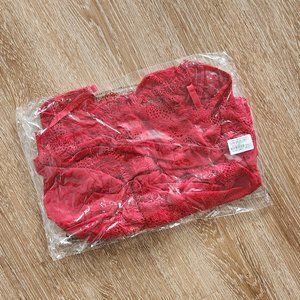 Lipstick Red Chemise Lingerie Set